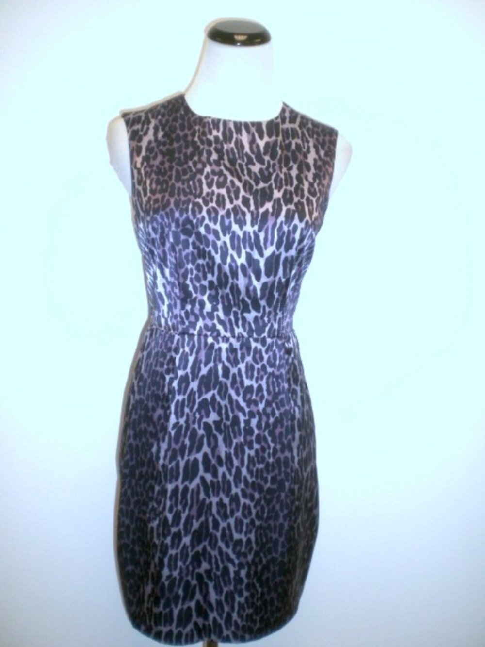 NANETTE LEPORE silk purple animal print leopard sleevless party DRESS 4